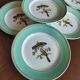 6 assiettes plates Fenal Badonviller "Oiseaux" vintage années 1950