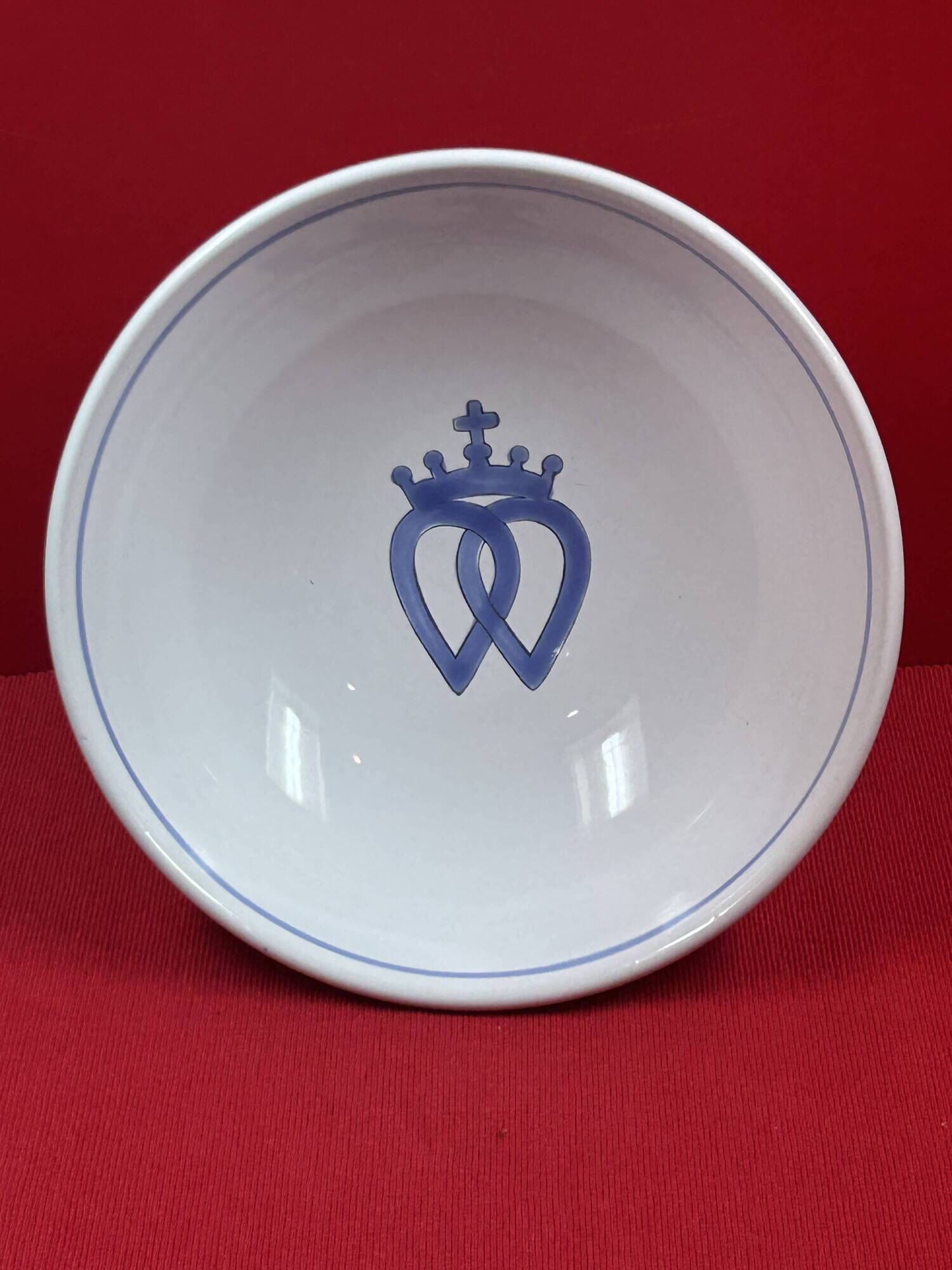 Salad bowl, bowl, stand-mounted compote dish, shower, Pornic, Vendée Heart, Chouan