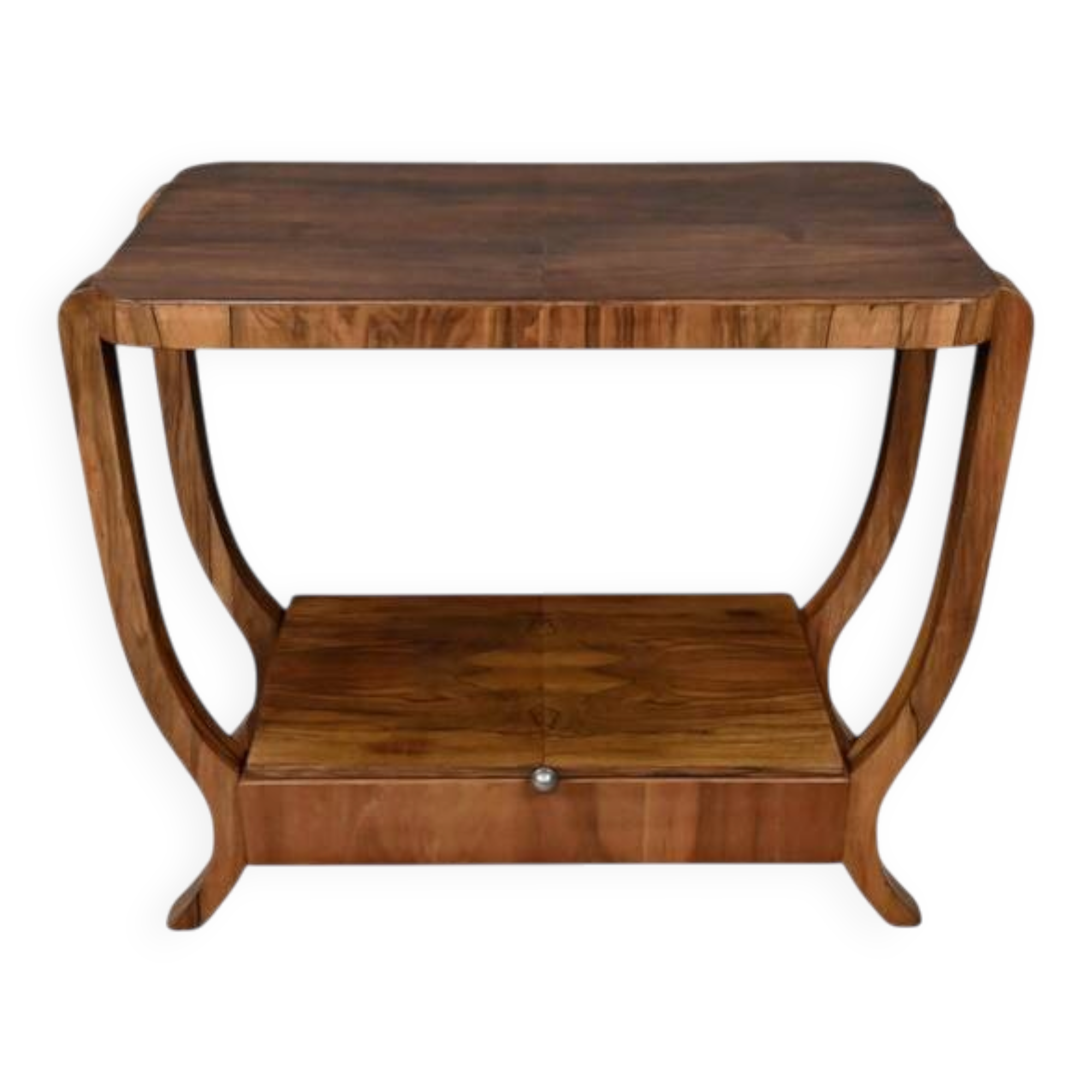 Console en placage de noyer, style art déco – XXe