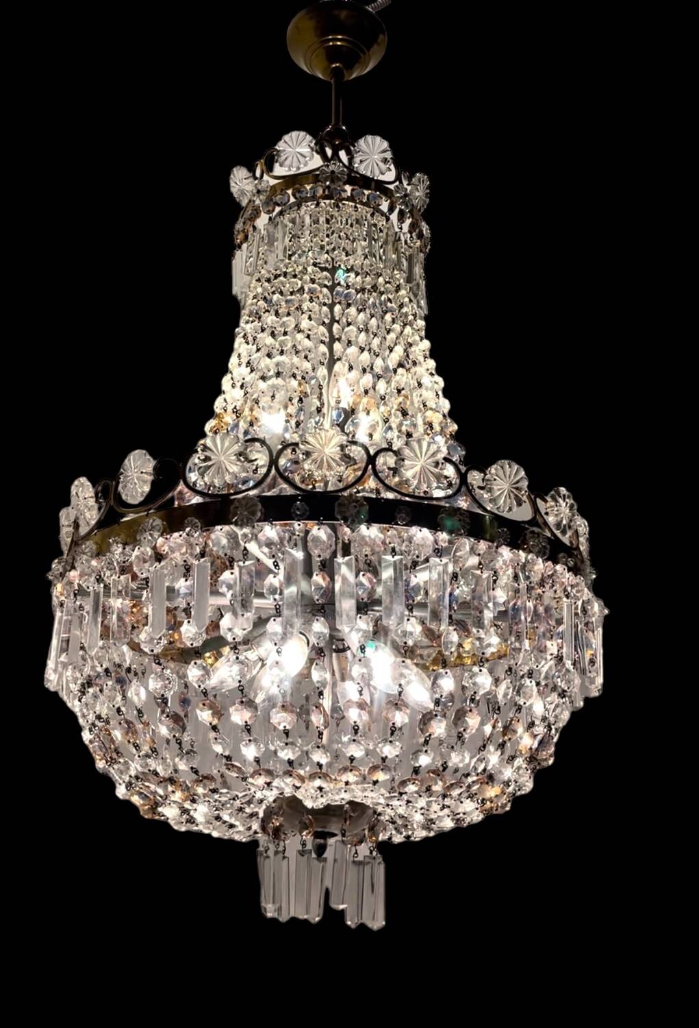 Large Crystal Chandelier 1960’s