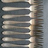 Silver metal fork set