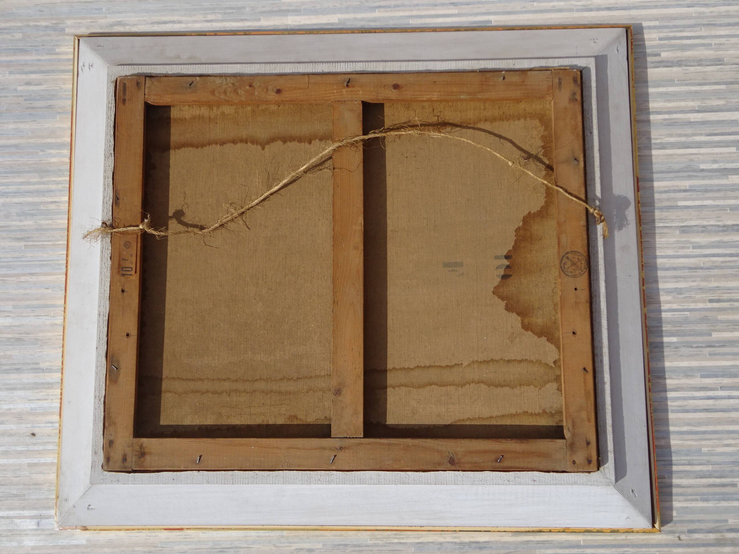 Antique painting, Mediterranean landscape signed J. Alberti