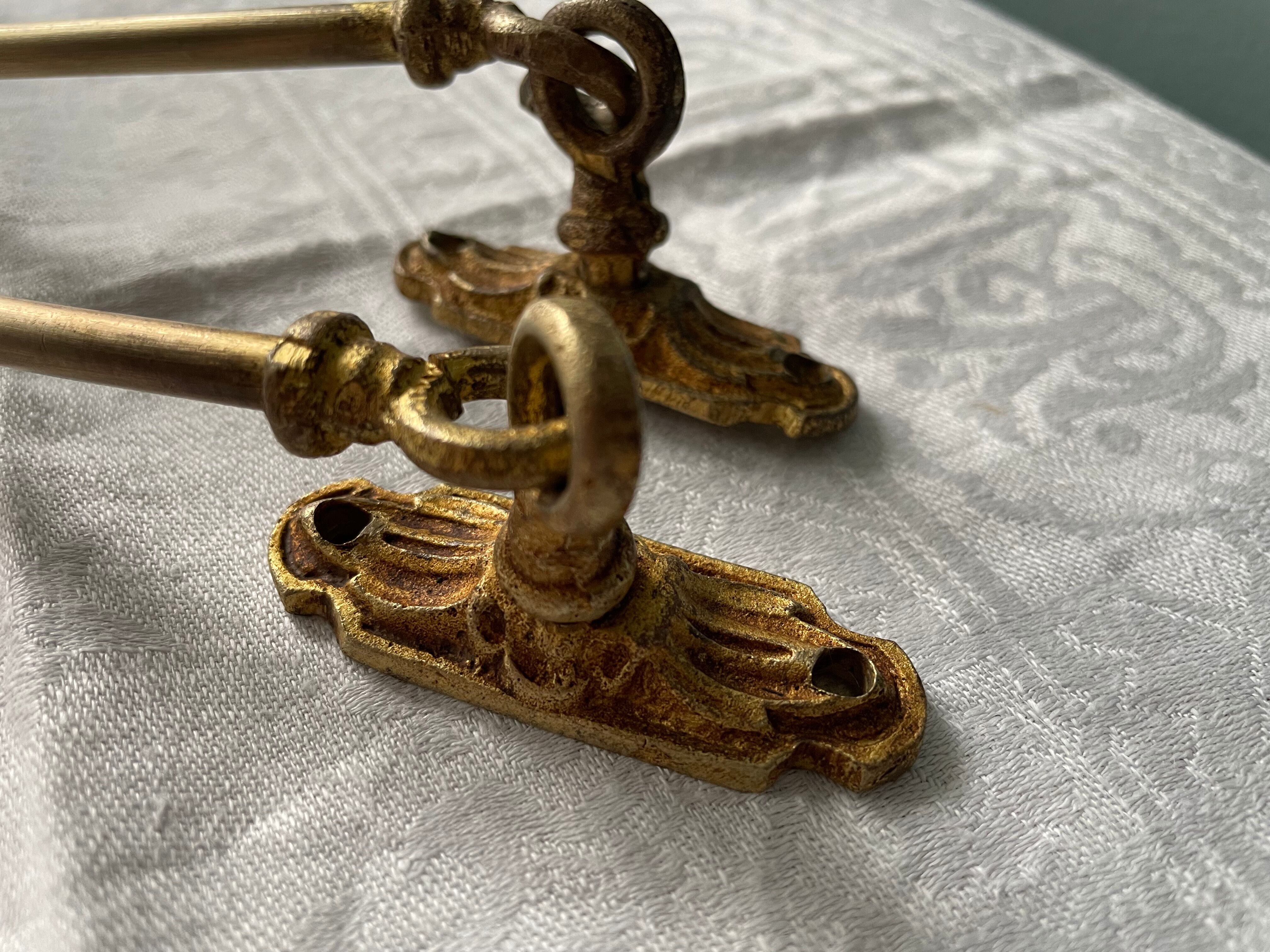 Pair of old embrasses in bronze XIXth