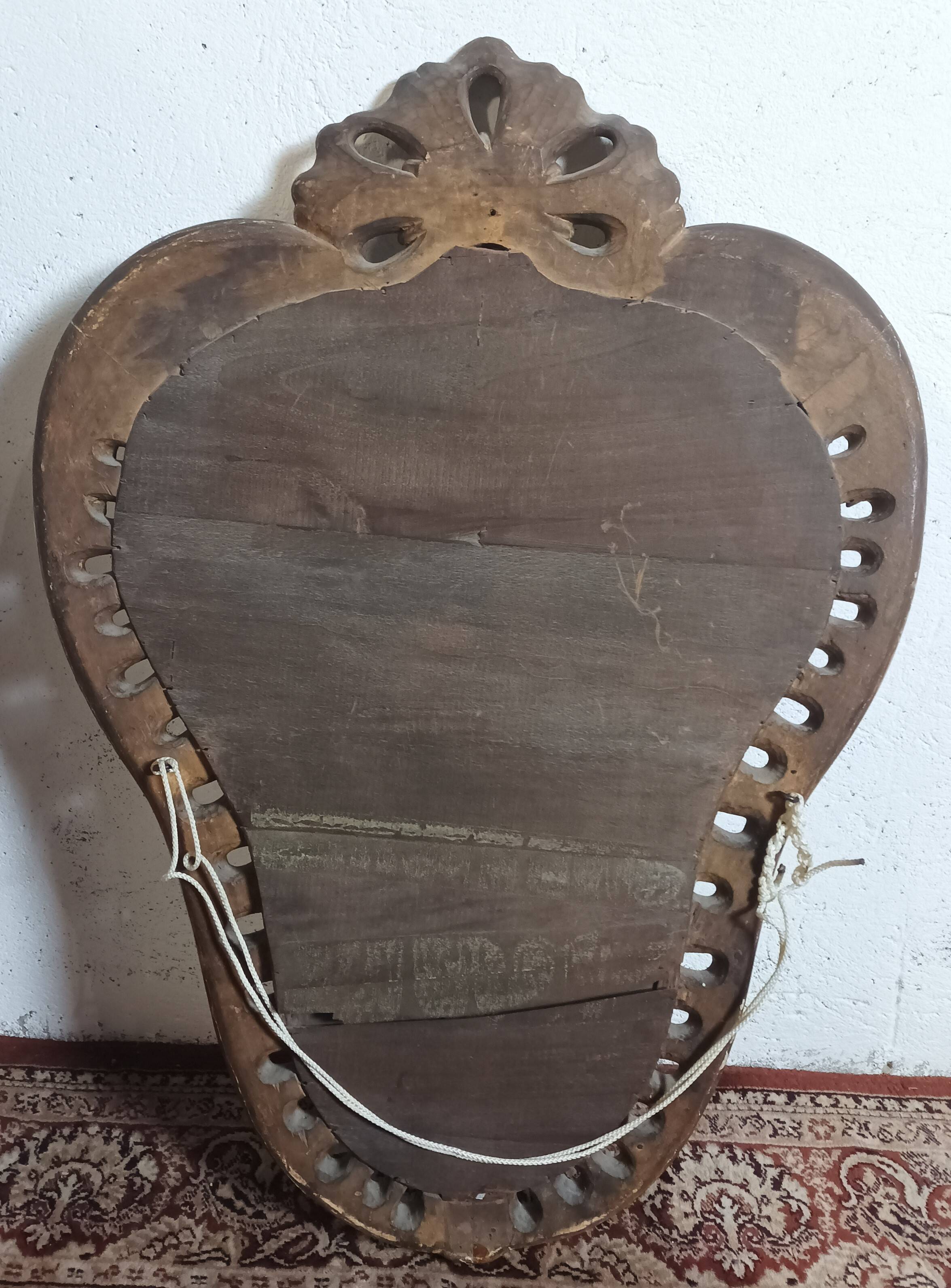 Louis XV style gilded carved wooden mirror