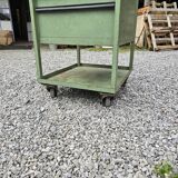 Workshop trolley with one metal drawer
