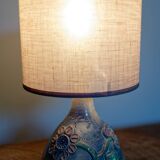 Handcrafted table lamp with glazed stoneware