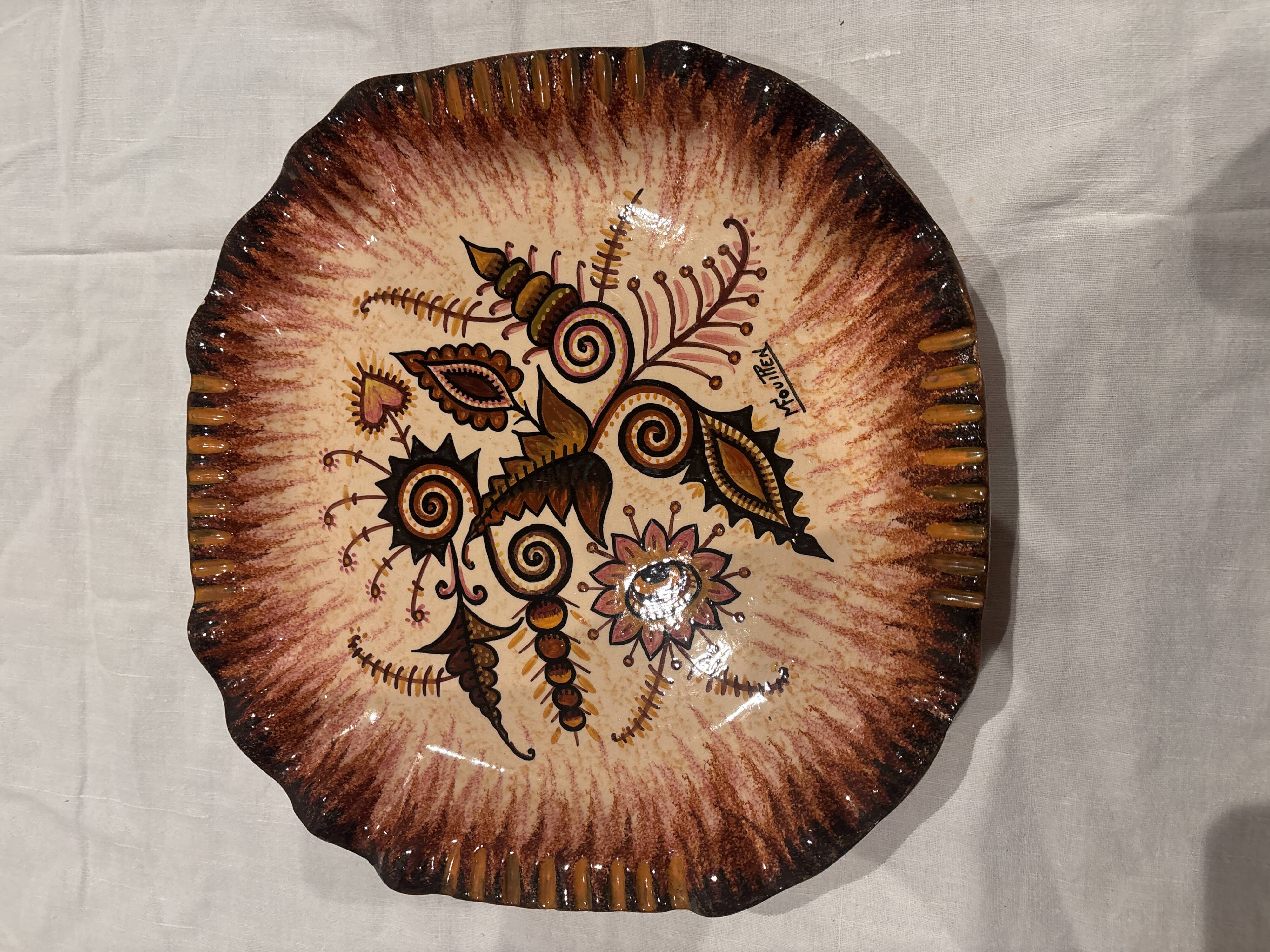 Paul Fouillen dinner service in Quimper, 26 pieces