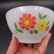 Set of 7 bowls in arcopal -flower décor - vintage around 1970