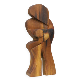 Wooden Sculpture – Attributed to Danish Modernism, 1970s