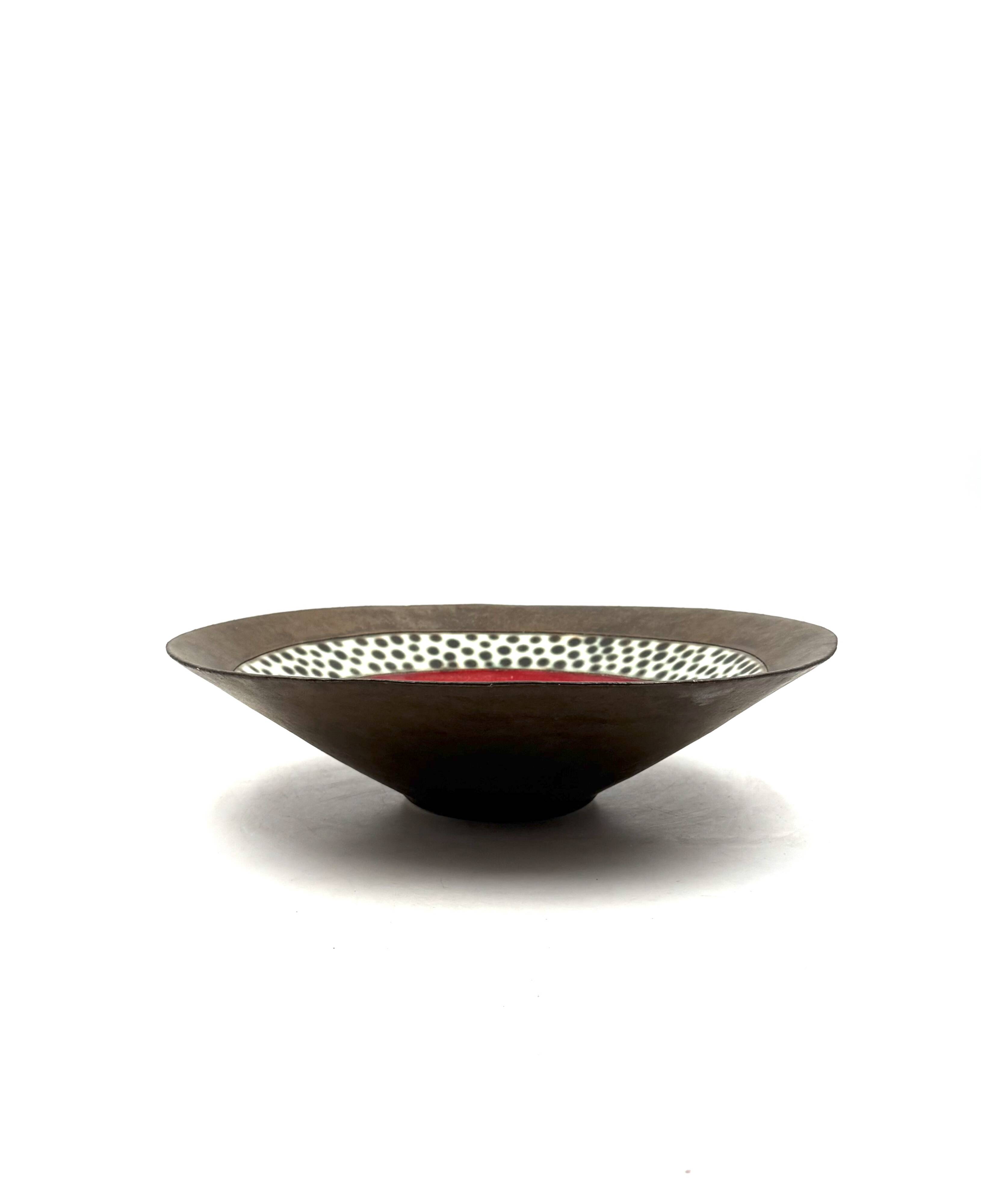 Mid-century modern ceramic bowl, France 1970s