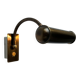 Vintage German brass patinated wall lamp with a gooseneck design by Honsel, 1970s.