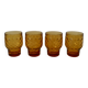 Set of 4 Pernod amber glasses from the 70s