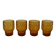 Set of 4 Pernod amber glasses from the 70s