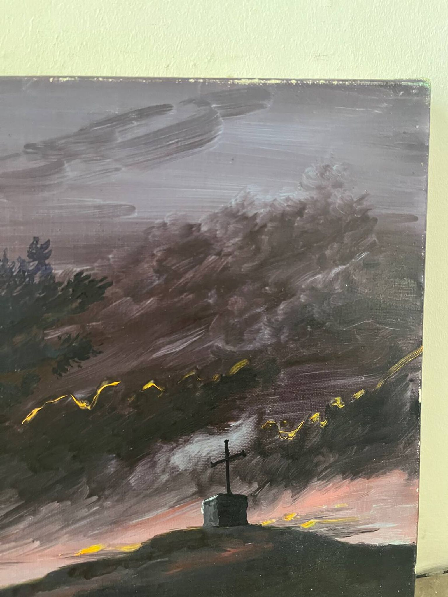 Sunset, oil on canvas