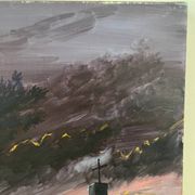 Sunset, oil on canvas