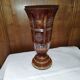Bohemian crystal chiseled vase