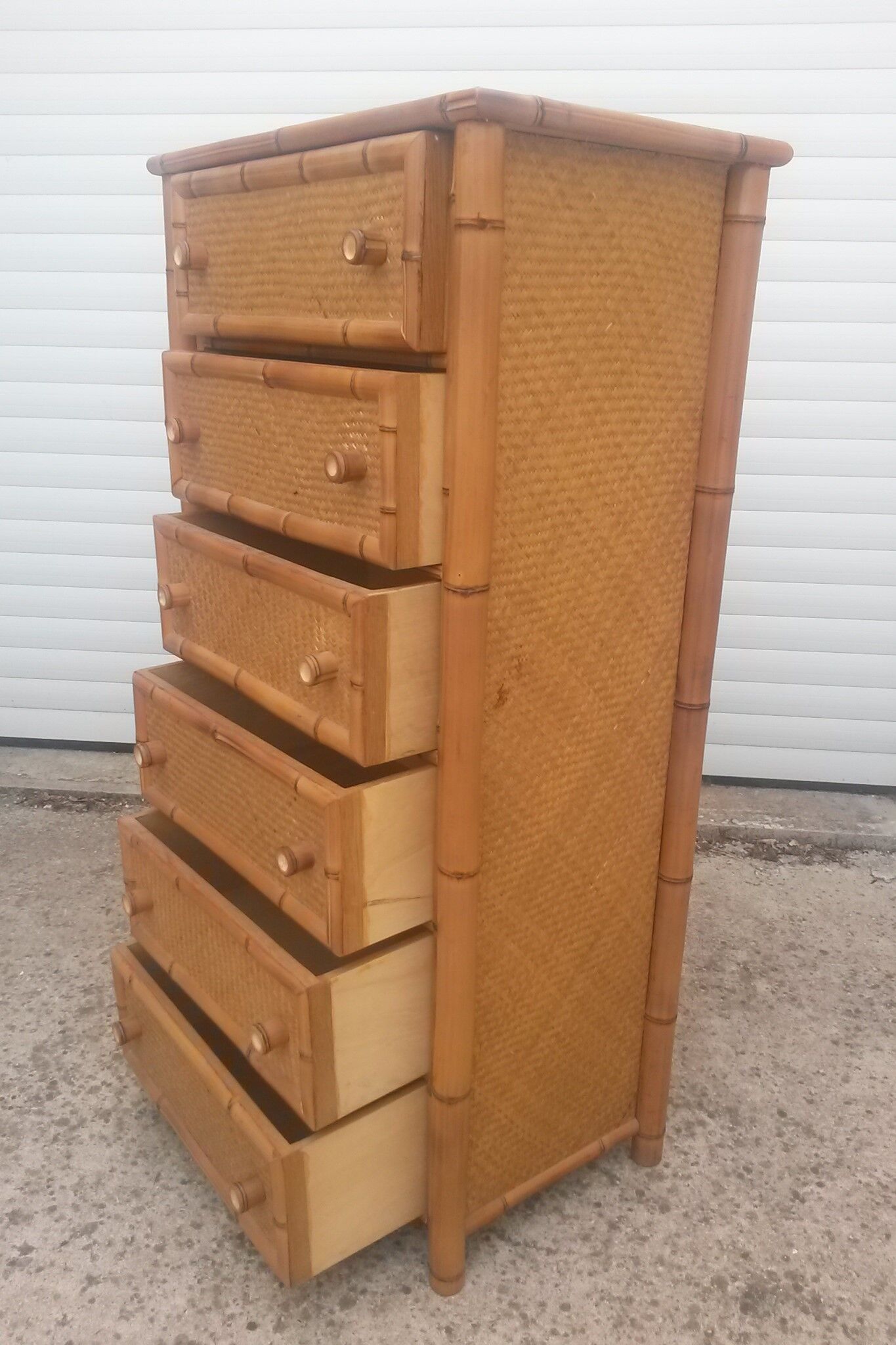 Chiffonnier en bambou 1970