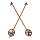Bâtons de ski vintage en bambou