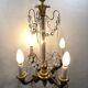 4-light bronze Napoleon III chandelier