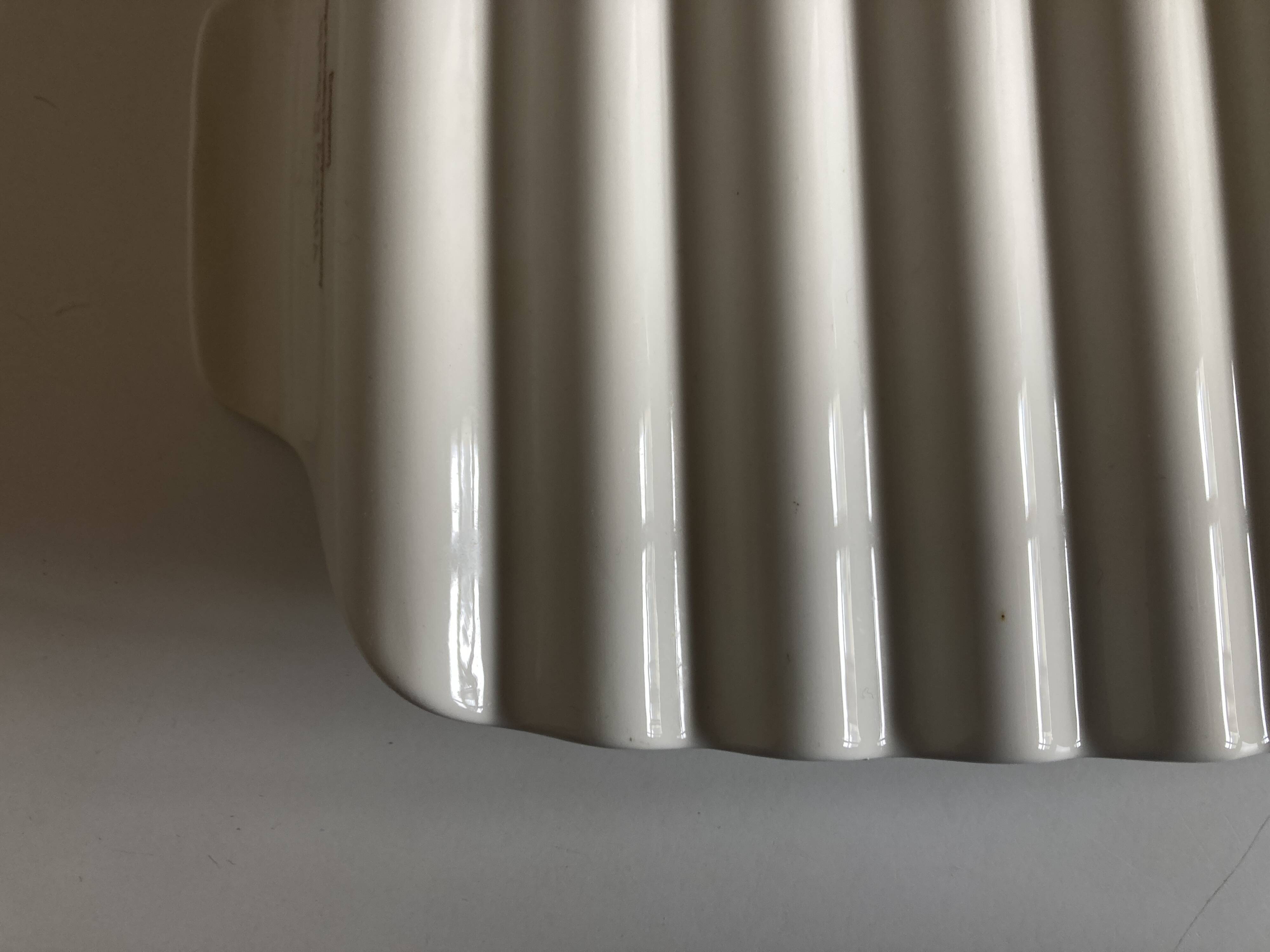 Villeroy & Boch white wavy earthenware tray 1970