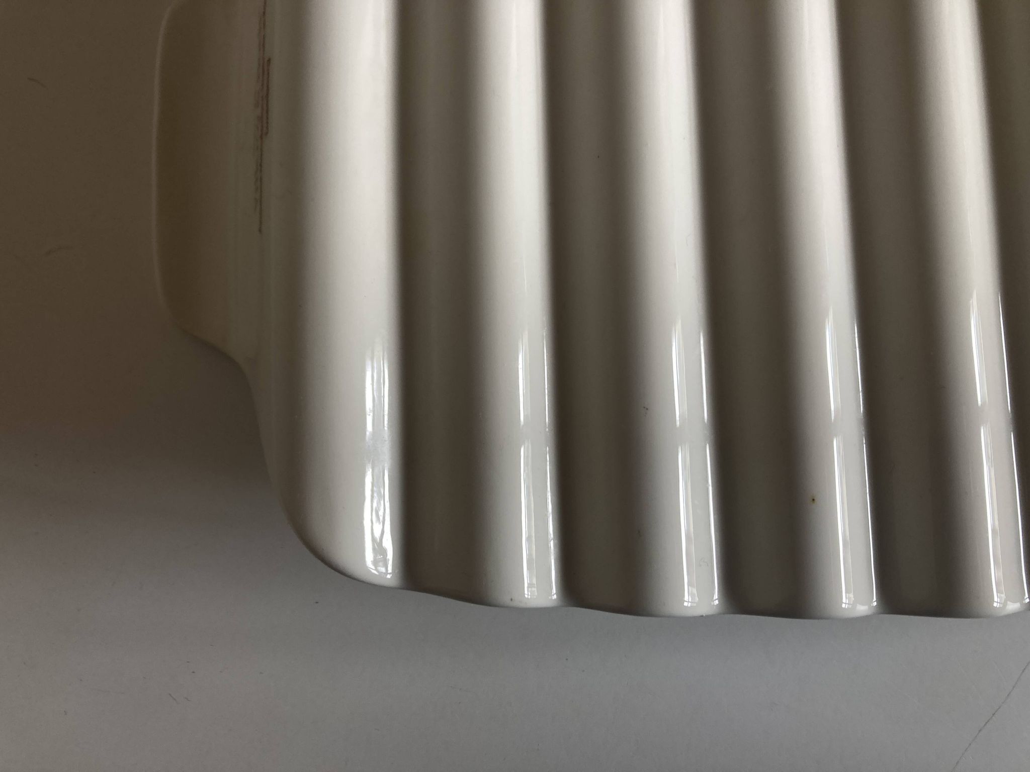 Villeroy & Boch white wavy earthenware tray 1970
