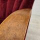 1960s, Danish armchair, cherry-red furniture velour.