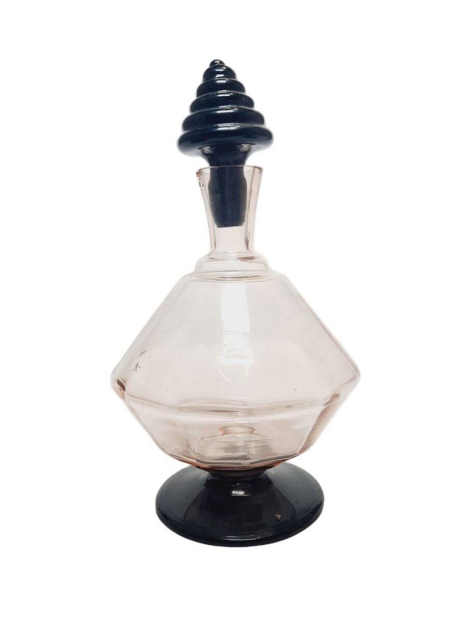 Art Deco carafe from Hortensja Glassworks, Poland, 1930s
