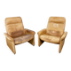 Paire de fauteuils lounge en cuir De Sede DS-50 – Design suisse – Vintage milieu du siècle