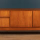 Retro Teak 1960s White & Newton Style S Form Sideboard Cabinet On Hairpin Legs