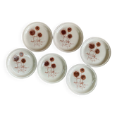 6 assiettes Grès « chardons » Sarreguemines
