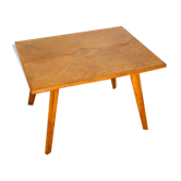 Coffee table vintage compass feet inlaid wood