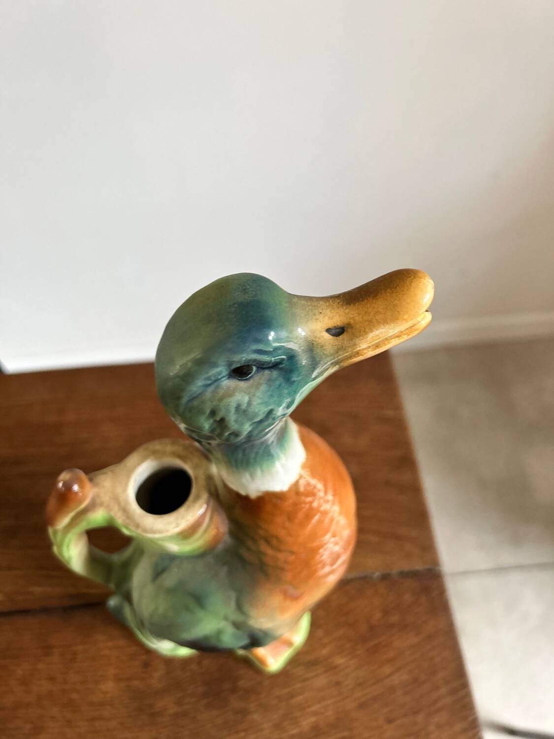 Ceramic duck decanter