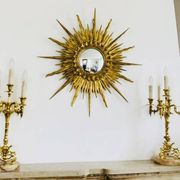 Chandeliers en bronze doré massif époque milieu XXe socles en marbre