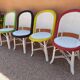 Suite of 4 terrace chairs Bistrot Parisien 1950s
