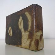 Vintage glazed studio ceramic vase by Trille Jørgensen, Denmark, 1970s.