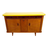Vintage French sideboard — 1950s/60s — Yellow Formica