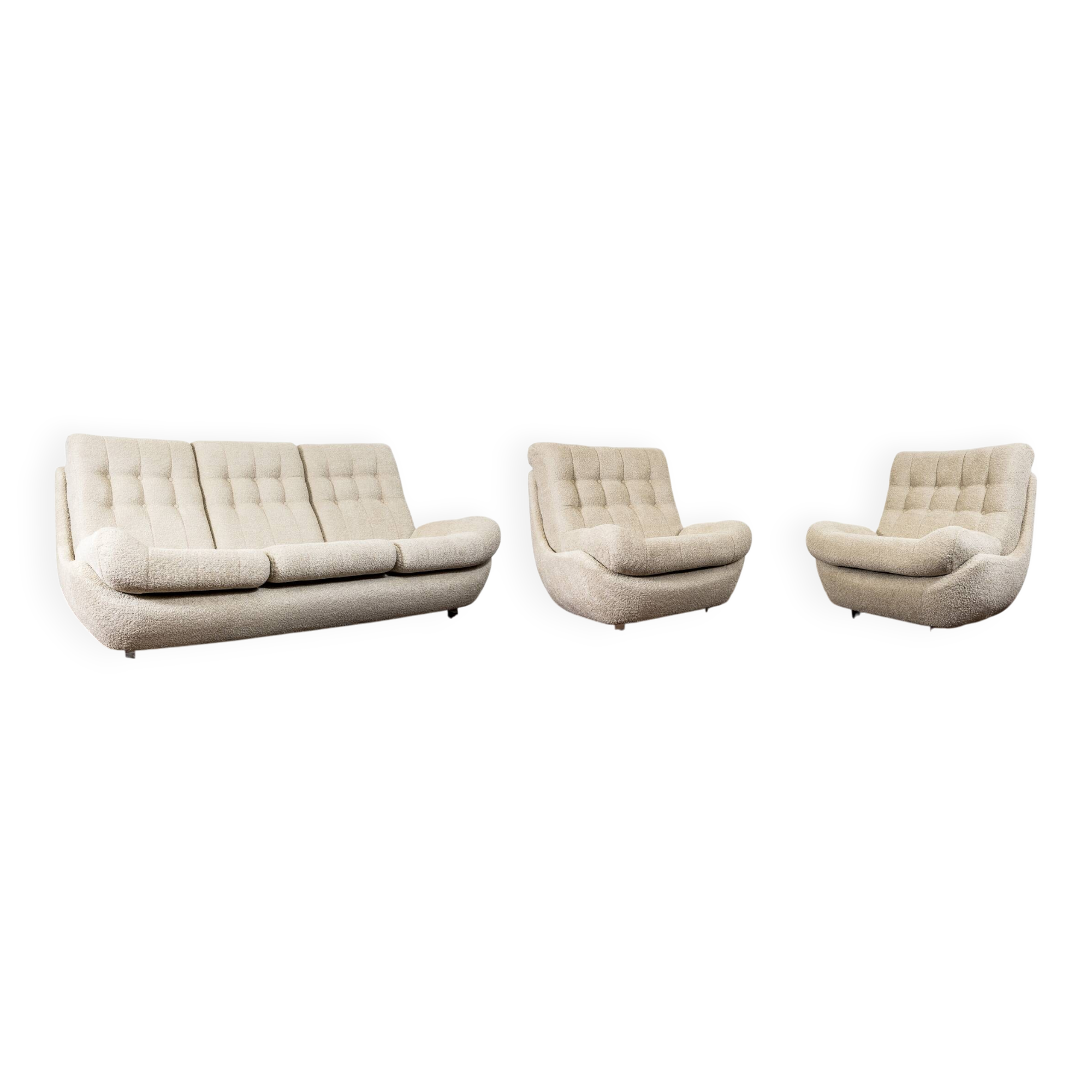 Space Age Atlantis Living Room Set, Former Czechoslovakia, 1970s