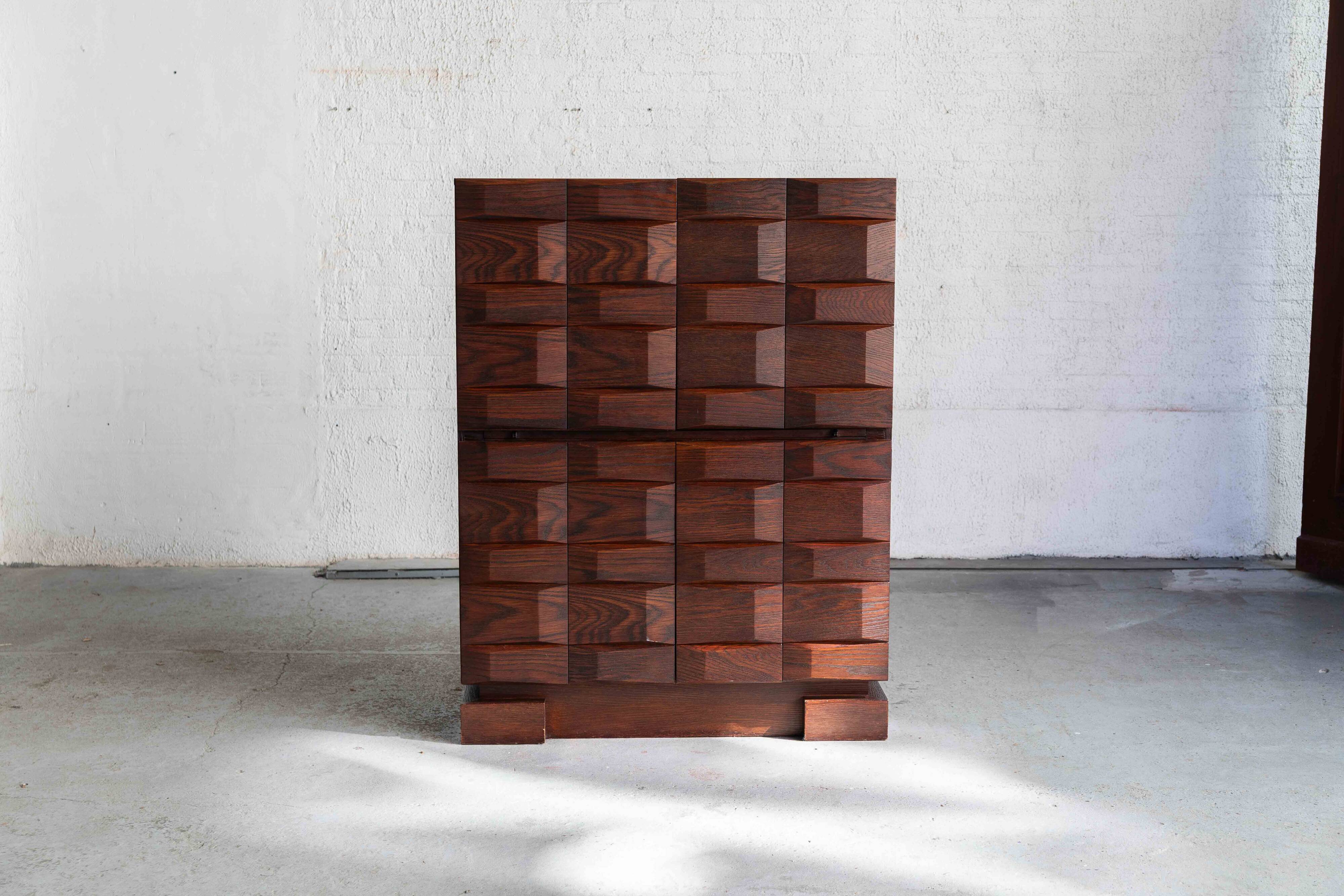 Brutalist bar cabinet