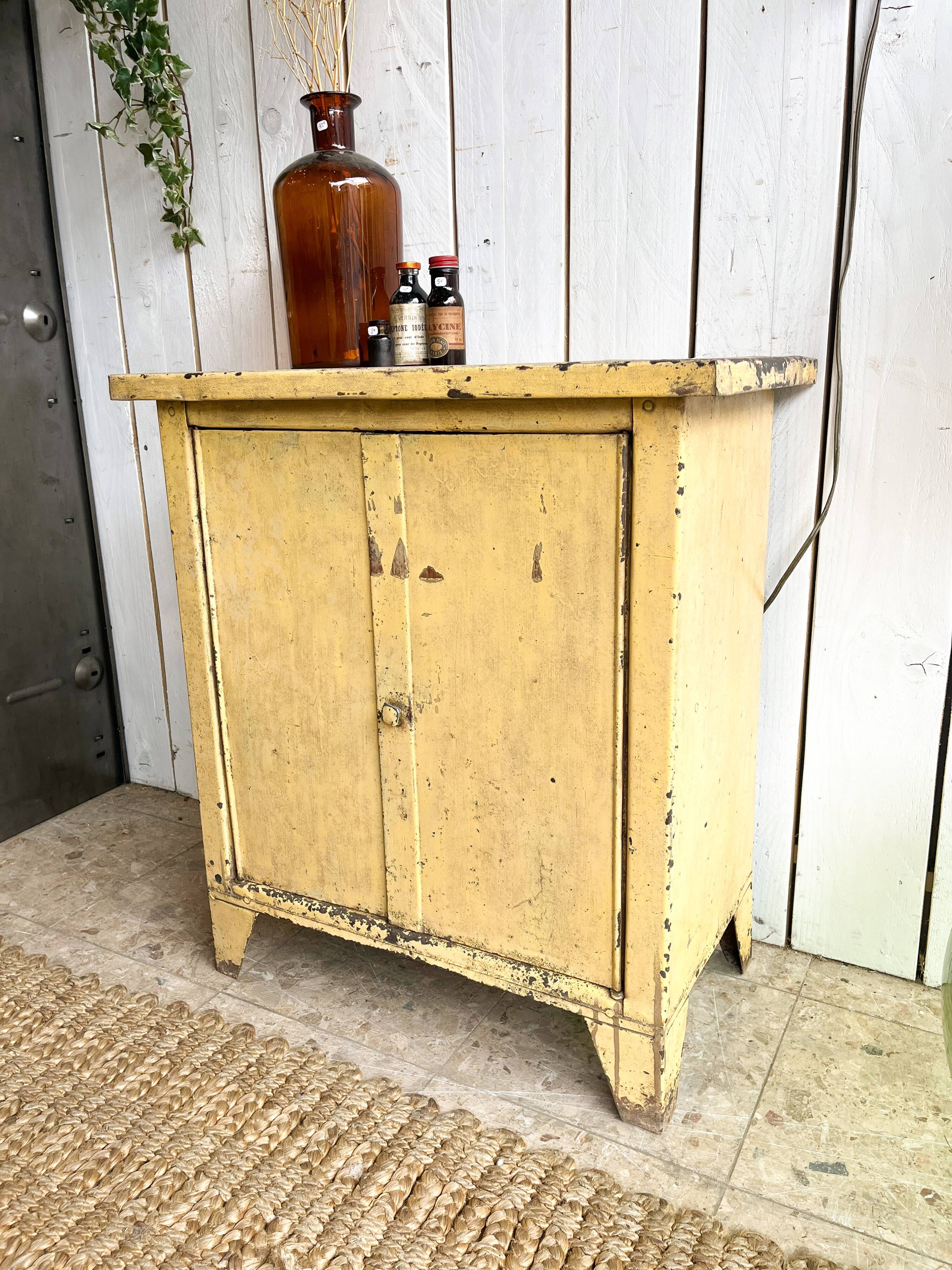 Old metal workshop furniture