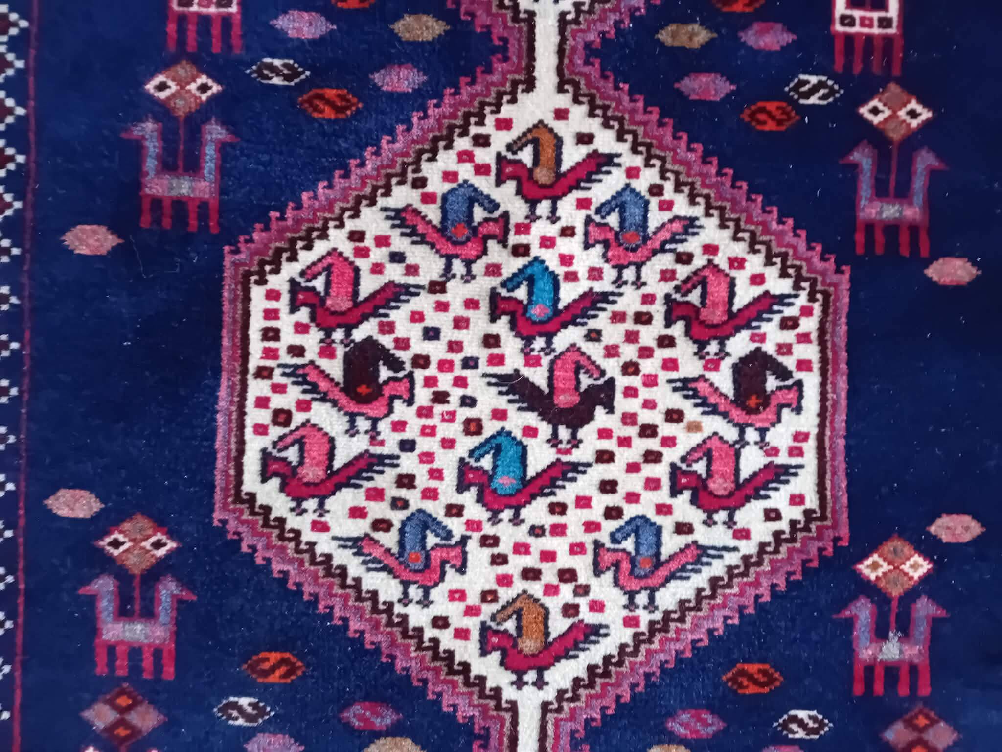 Handmade Persian Abadeh rug 203x125cm