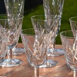 12 St Louis crystal glasses, Monaco model, 60s-70s
