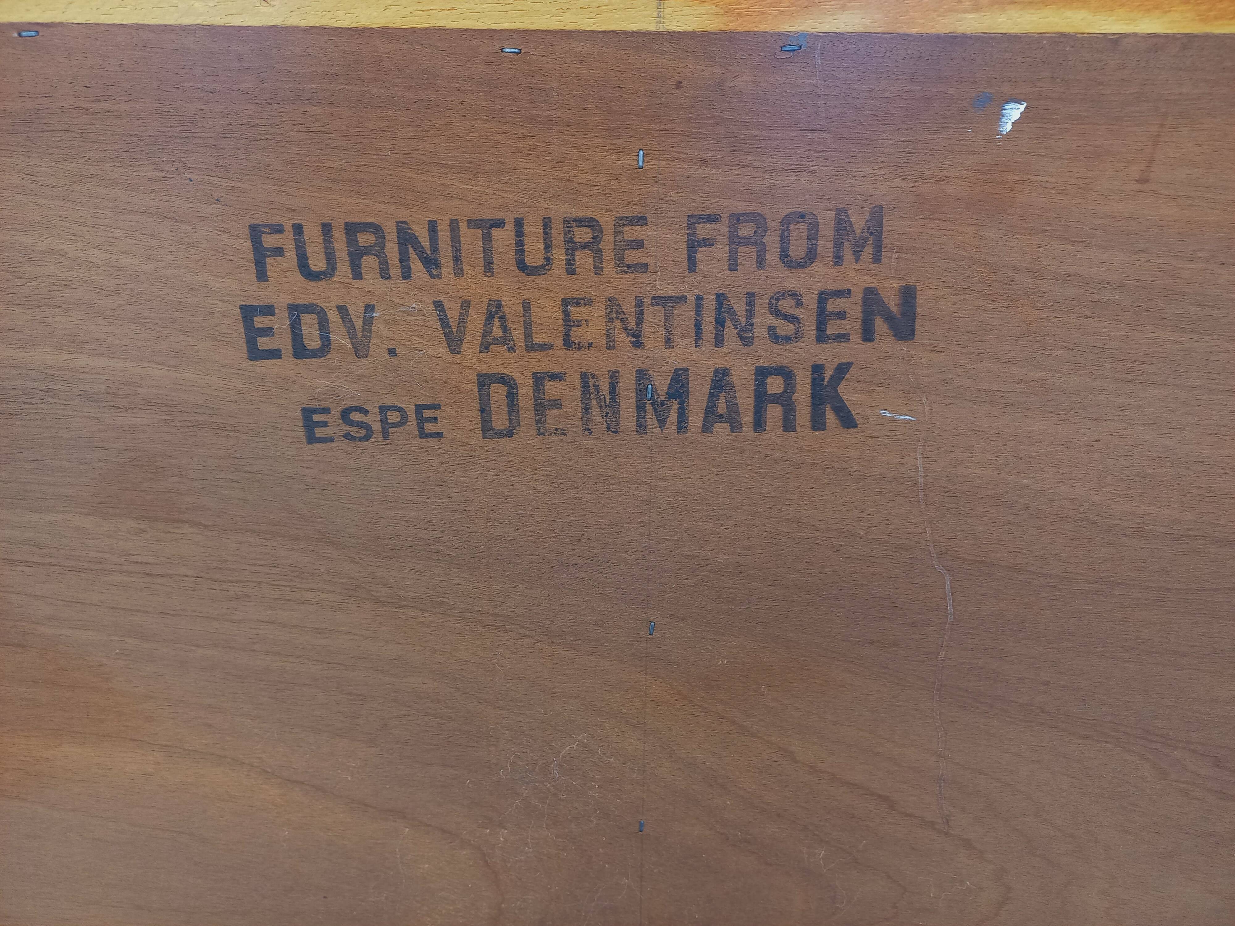 Vintage Scandinavian teak sideboard from the 60s by designer Edvard Valentinsen for Samcom