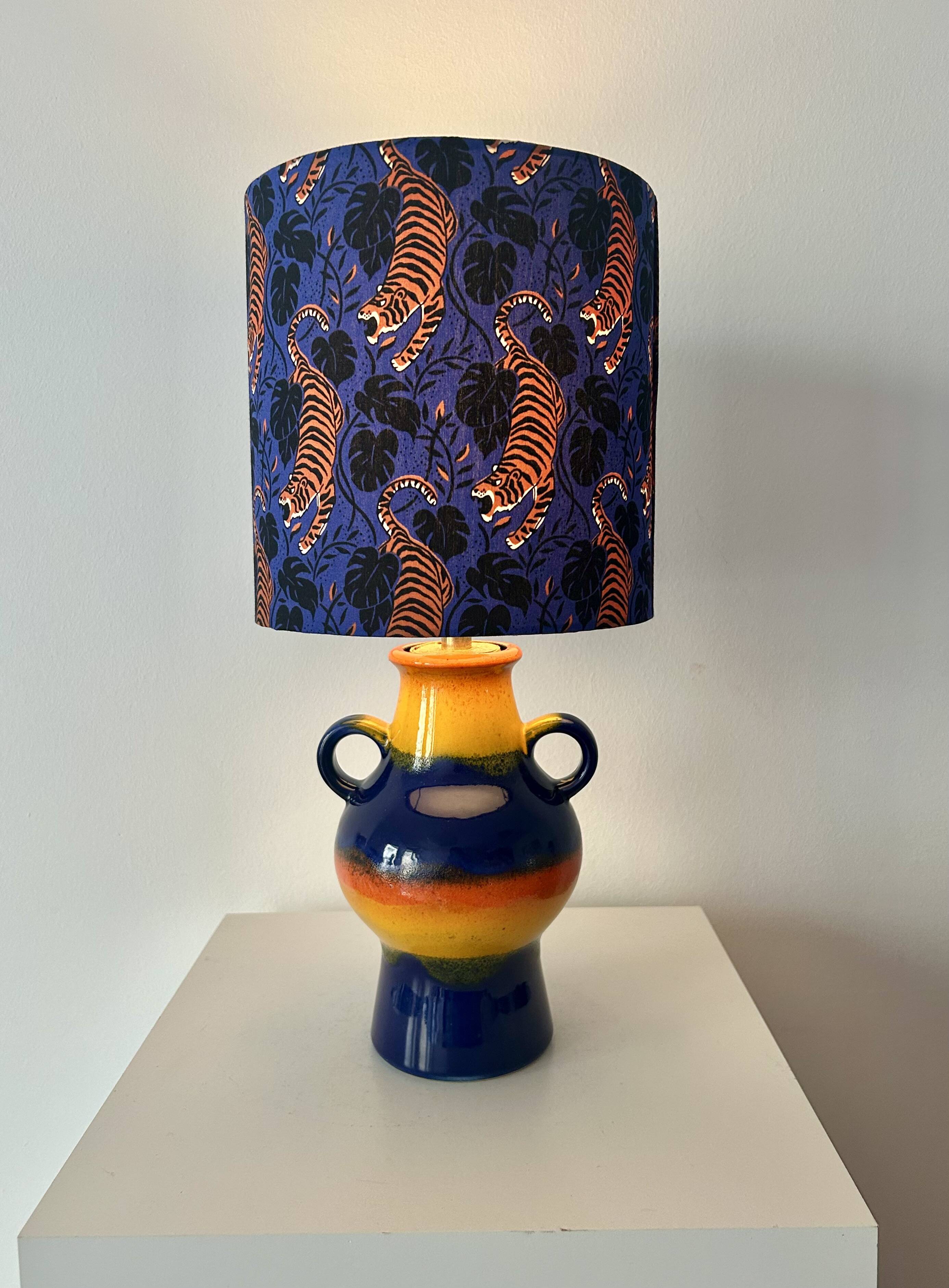 Upcycled table lamp made from an original Dümler & Breiden Pop Art vase.