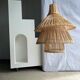 Suspension ou luminaire en rotin en forme de lanterne asiatique