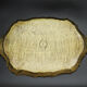 Florentine tray in resin painted in the hand with ornate handles
