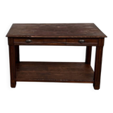 Small pine drapery table from the 1950s