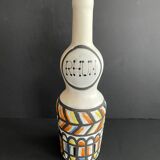 Earthenware “Rum” bottle by Roger Capron in Vallauris