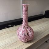 Pink blown glass bud vase