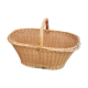 Basket with light wicker linen