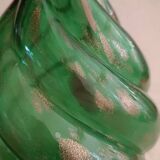 Twisted blown glass carafe